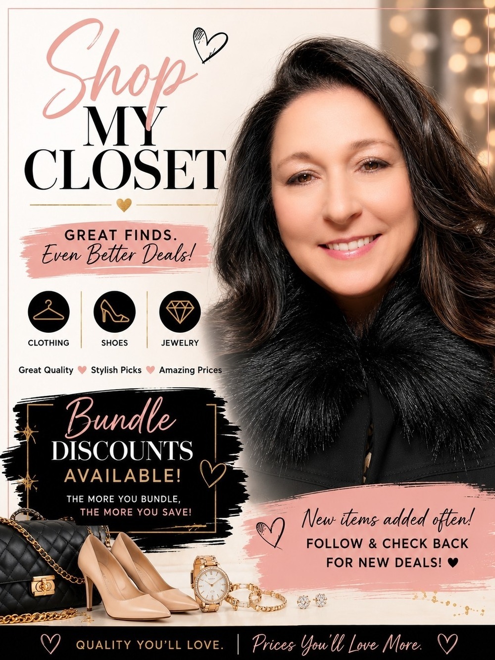 Faux Fur Collar Black Women's Coat Accessory